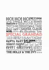 grandad handwritten Christmas Card 12777 created by Little Red Cherry