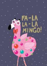 flamingo cute Christmas Card 10252 created by Forever Funny
