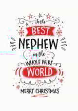 Best Nephew in the whole wide world Christmas card created by Little Red Cherry