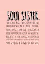 Soul Sisters greeting card created by Keepseyshop