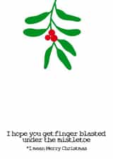finger blasted Christmas Card 8145 created by Filthy Sentiments