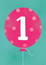 balloon polka Birthday Card 2107 created by TM Stationery