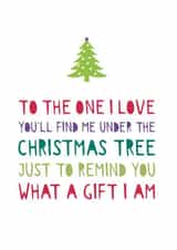 boyfriend xmas Christmas Card 3722 created by Bow & Bell