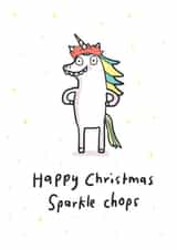 unicorn sparkle Christmas Card 2934 created by Sarah Ray