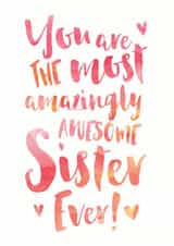 Amazingly Awesome Sister Appreciation Card created by Dig The Earth