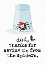 dad saving Christmas Card 5975 created by Mrs Best Paper Co.