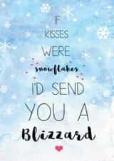 Cute - Heartfelt - Snowflakes - Kisses - Blizzard - Snow - If Kisses Were Snowflakes - Festive Love - Christmas Card created by LAURA TRUBY DESIGNS