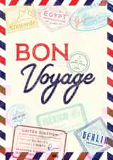 Bon Voyage travel card created by olliebrownillustration