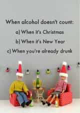 when alcohol Christmas Card 11462 created by Bold & Bright Cards