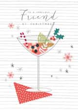 Modern/contemporary Christmas Card, featuring a stylish cocktail design. created by Laura Darrington Design Ltd.
