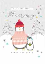 To A Very Special Mummy - Cute - From the Kids - Christmas Penguins - Christmas created by Laura Darrington Design Ltd.