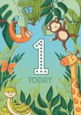birthday monkey Birthday Card 14016 created by The Laughing Sloth