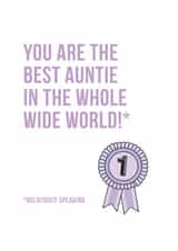 Best auntie funny birthday card created by Tess Cards