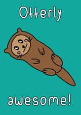 Otter otterly Thank You Card 14305 created by Dottie Mottie