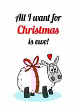 sheep xmas Christmas Card 28253 created by Eweniverse