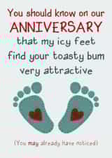Cold Feet Anniversary Card created by Presents Felt