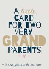 Grandparents - Pregnancy Reveal Announcement Card - New Baby created by Sian Moore Illustration
