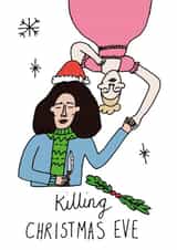 tv trendy Christmas Card 12098 created by Holly Macdonald