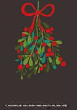 Xmas Mistletoe Christmas Card 33789 created by PAPR Boutique