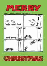 'The Christmas Present' card from Off The Leash created by Off The Leash Cartoons by Rupert Fawcett