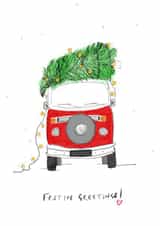 mini van Christmas Card 14407 created by Jennifer Gregory