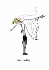 Cute Dirty Dancing Wedding Card - Happy Wedding created by Charlene Mitchell