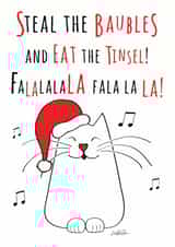 from the cat steal Christmas Card 11741 created by Kat Pearson