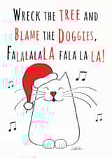 wreck tree Christmas Card 34069 created by Kat Pearson