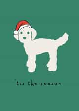labradoodle christmas Card 32629 created by Anna Green