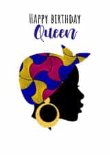 Bold Birthday Card for the Birthday Queen created by AfroTouch Design