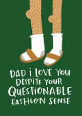 Dad's questionable fashion sense card created by Lucy Maggie Designs