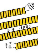 Big hugs stripey card created by Sophia Sky