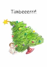 timber xmas Christmas Card 33831 created by Gibble Pot