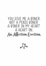 Funny Valentines Day - Boner - An Affection Erection created by The Monochrome Bow