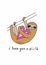 sloth love Anniversary Card 22440 created by Andrea Lauren