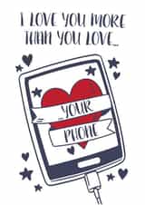 love you Valentines Day Card 26495 created by PaperJam Print Co.