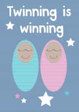 twins twinning New Baby Card 12478 created by Calliwally