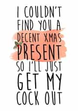 rude cock Christmas Card 12416 created by LOVE PAPER RAINBOW