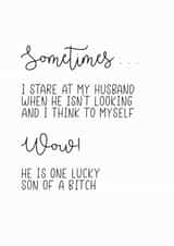 sometimes stare Anniversary Card 27483 created by The Monochrome Bow