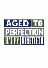 Modern 90th Birthday Card - Ninety Today - Ninetieth Birthday Card created by SixElevenCreations