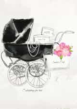 pram buggy Pregnancy Card 1163 created by Jodi Pedri