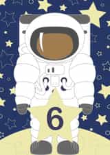 space astronaut Birthday Card 8790 created by Sarah Twist