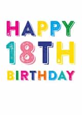 happy 18 Birthday Card 3564 created by Do You Punctuate?