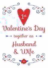 1st together Valentines Day Card 4797 created by Hello Fridays Studio