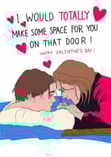 Cute Valentines Day Card - Titanic - I would Totally Make Space For You On That Door created by Kasia Cards