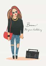 boom boombox Birthday Card 38293 created by Tigerlily