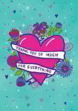 everything love Thank You Card 1509 created by Megan Motown