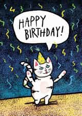 birthday cat Card 24020 created by Megan Motown
