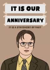 It Is Our Anniversary - Dwight Schrute - Funny Anniversary Card - The Office US created by Studio Doodles