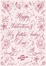 husband flower Valentines Day Card 22266 created by Leah Chong - Leah Design